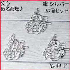 【再入荷♪】空枠〜龍〜10個セット　シルバー　レジン枠　ドラゴン　竜　　和