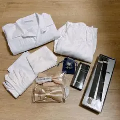 ホワイト長袖シャツとアクセサリーセット