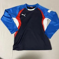 PUMA サッカーウェア 長袖 シャツ ネイビー ブルー