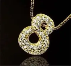 大人気 ソウルナンバー ダイヤモンド ネックレス ゴールド【ナンバー8】