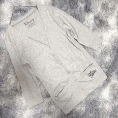 OZOC オゾック（M）カーディガン 上着 グレー 羽織 ポケット ロング丈のサムネイル