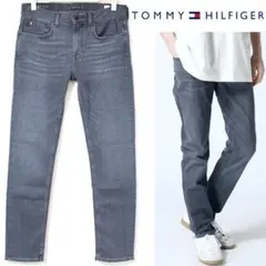 新品 トミーヒルフィガー ハイストレッチ ストレートデニム Lサイズ（W84）