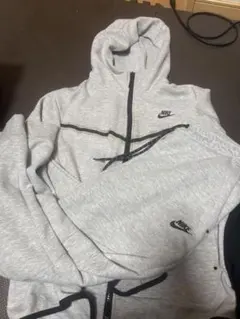 廃盤 グレー 黒タグ ナイキ メンズM テックフリース 灰色 セットアップ