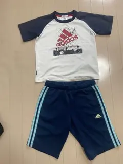 adidas Tシャツとショートパンツセットアップ120 130