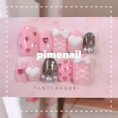 編み上げリボンシースルーネイル