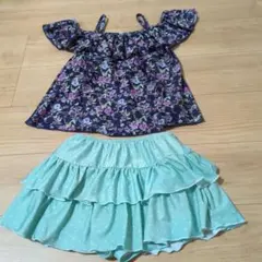 anyfan花柄オフショルダー水着セット