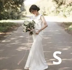 ウェディングドレス ノースリーブ ワンピース　ブライダル 結婚式 挙式 前撮りS