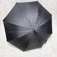 CELINE セリーヌ ロゴ 総柄 トリンオフ 晴雨兼用 長傘 ブラック