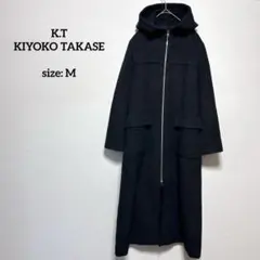 【極美品】K.T.キヨコタカセ　ロングチェスターコート アンゴラ70% ブラック K.T KIYOKO TAKASE コート アウター アンゴラウール