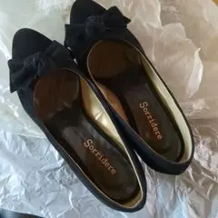 【美品】Sorridere　スウェード　リボンパンプス　サイズМ