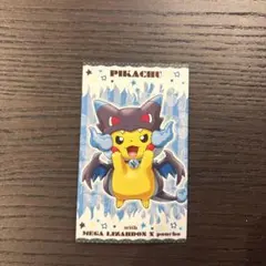 太*】様 ポケモン　ポンチョを着たピカチュウ 名刺カード メガリザードン ポケモンセンター 名刺カード ポンチョを着たピカチュウ メガ