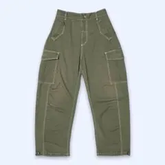 チャオパニック カーゴパンツ M カーキ ワイド リップストップ ユーティリティのサムネイル