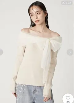 るぴい andrea&co レースオフショルダー長袖トップス グレー るぴい様専用 andrea&co レースオフショルダー長袖トップス グレー