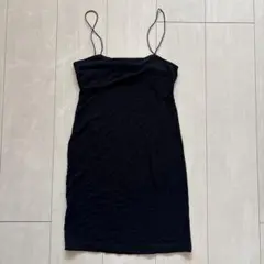 ブラック キャミワンピース スリムフィット
