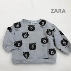 ZARA ベビー服 ベアスウェットシャツ　トレーナー　 裏起毛　74cm