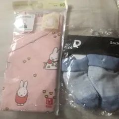 ミッフィー新品60ロンパース女の子ユニクロ靴下ダッドウェイ新生児のサムネイル