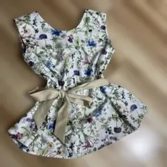 エムドゥ　レディース２wayトップスM.deux ボタニカルペプラムブラウス美品のサムネイル