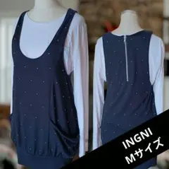 INGNI ブラック ノースリーブチュニック