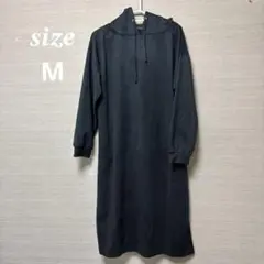 Mサイズ 黒ブラック 長袖ロングトレーナー