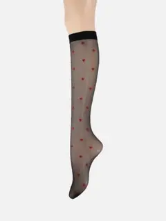 【新品、未開封】Tabio ハート柄ハイソックス 22〜25cmのサムネイル