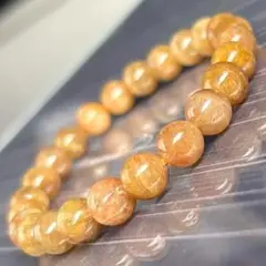 8mm　イエロークンツァイト（トリフェーン）ブレスレット　天然石