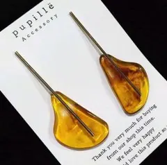 《№099》 ゴールドバー×べっ甲ピアス