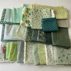 はぎれ まとめ売り グリーン系A パッチワーク