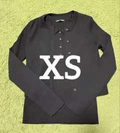 GU ジーユー　2ピースリブニットポロシャツ BK　新品試着のみ　XSサイズ