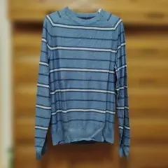 BANANA REPUBLIC　メンズストライプ 長袖ニット Sサイズ