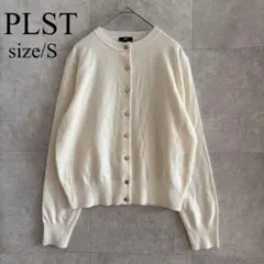 PLST エクストラファインメリノウールブレンドメタルボタンカーディガン