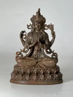 RITAO専用　仏教美術　古銅　チベット仏　仏像　置物　M　R4042 RITAO専用 仏教美術 古銅 チベット仏 仏像 置物 M R4042 - メルカリ