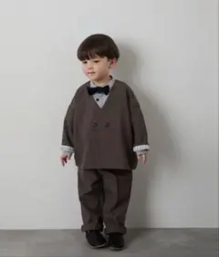 riziere ノーカラージャケット　セットアップ 110 ブラウン
