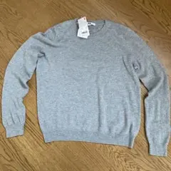 UNIQLO コットンカシミヤセーター L ライトグレー