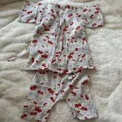 金魚柄 ベビー甚平 95cm 90cm 女の子 男の子 ポコポコ生地 ちぢみ