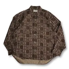 値下げ【VINTAGE】80s 90s 総柄 ストライプ ビンテージシャツ 古着