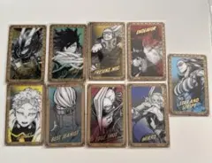 ヒロアカ原画展 箔押しクリアカード プロヒーロー 9枚セット