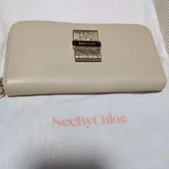 NATURAL BEAUTY ストーン装飾 長財布 ホワイト - メルカリ