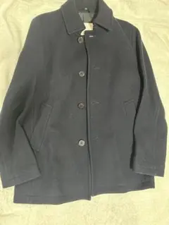 ウール製ネイビーピーコート