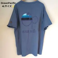 OP✨️/4L/半袖/プリント/Tシャツ/トップス/大きいサイズ/ブルーのサムネイル