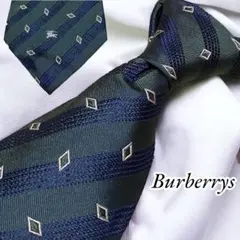 BURBERRY ネクタイ グリーン ホースロゴ レジメン