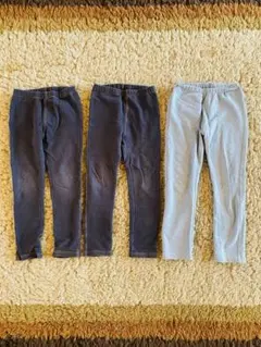 UNIQLOキッズ110 スパッツ10分丈　3枚セット