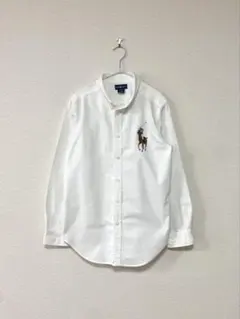 ラルフローレン レディース オックスフォードシャツ ビックポニー 白 S相当