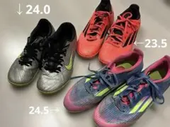 【傷破れあり】サッカースパイク、トレーニングシューズ3点セット　サイズは説明参照