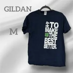 一点限り✨GILDAN ネイビー Tシャツ M ロゴT