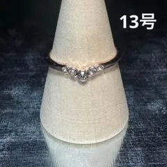 ヴィンテージ ファッションリング シルバー 13号 5ストーンリング 上品リング