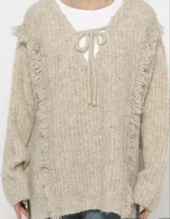 ローリーズファーム　2way フリンジ　ニット セーター