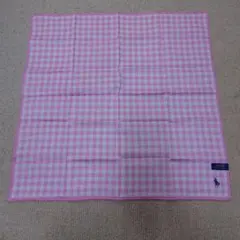 【新品未使用】POLO ラルフローレン ピンク チェック ハンカチ