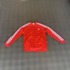 adidas アディダス トラックジャケット レッド Lサイズ - メルカリ