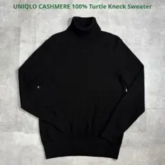 ユニクロ 100%カシミヤ タートルネック レディースニット S ブラック