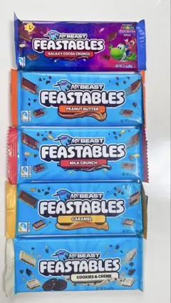 MrBeast Feastables チョコレートバー 5種セットのサムネイル